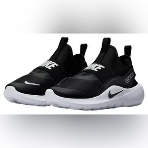Nike Flex Runner Toddler Black and White Slip-On Sneakers